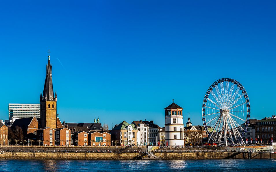 View of Düsseldorf from the Rhine