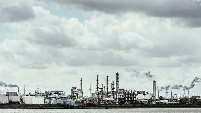 Chemical plant on the waterfront