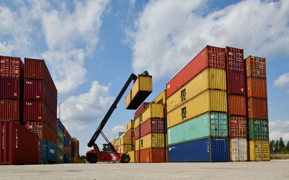 Container depot at Burghausen multimodal terminal