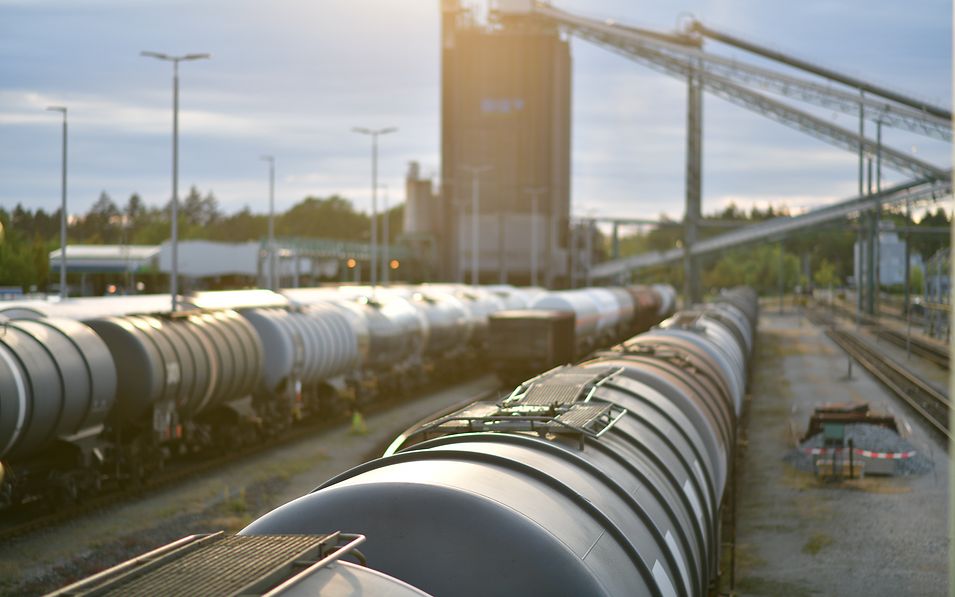  Tank wagon on a refinery site.
