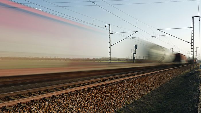 Train passes quickly
