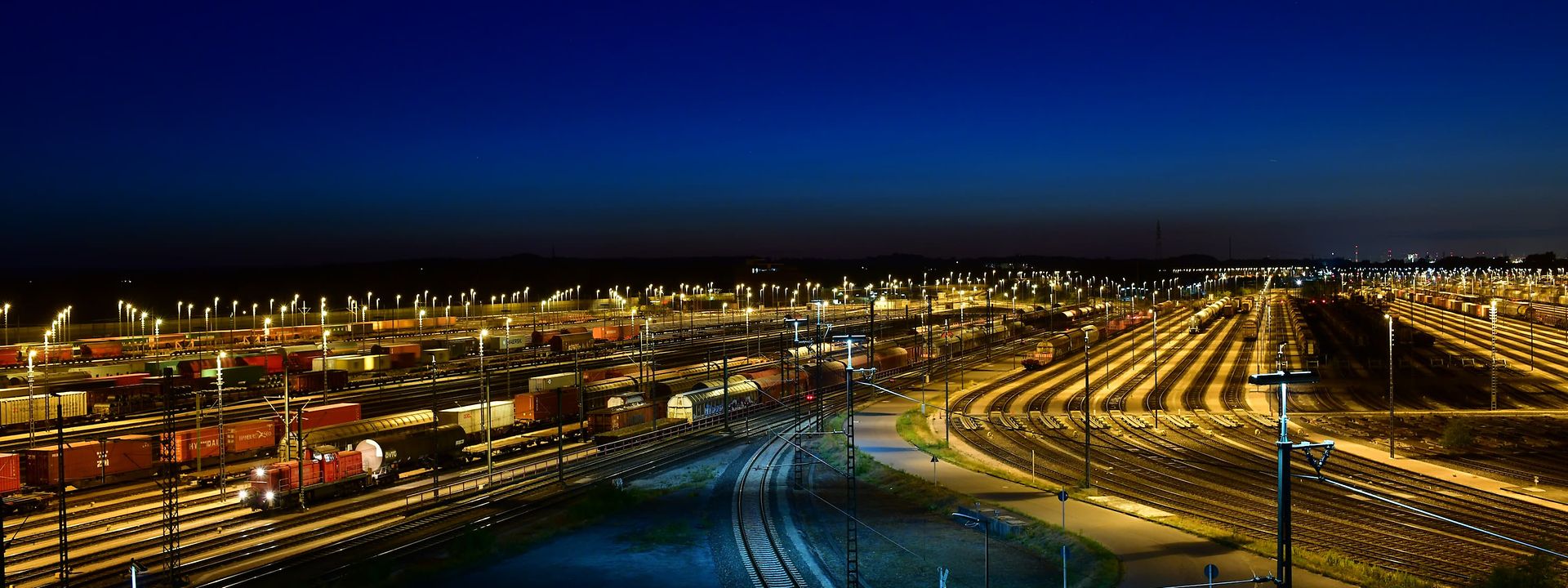 View of Maschen shunting yard from above