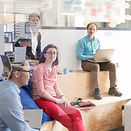 Young employees in a project space